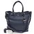 Prada Bolsa triangular em vitello daino navy com hardware prateado Azul