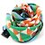 Prada Foulard quadrato in twill di seta stampato multicolore