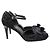 Chanel Schwarze Samtpumps Camellia - Ansicht 3