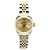 Rolex Reloj Datejust para mujer, combinación oro champán, índice Dorado