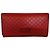 Gucci Micro billetera de cuero burdeos Roja