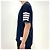 Thom Browne Navy T-Shirt mit diagonalen Streifen und seitlichem Schlitz Blau - Ansicht 15