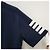 Thom Browne Navy T-Shirt mit diagonalen Streifen und seitlichem Schlitz Blau - Ansicht 5