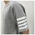 Thom Browne Kurzarm-T-Shirt mit seitlichem Schlitz Hellgrau Braun - Ansicht 18