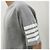 Thom Browne Kurzarm-T-Shirt mit seitlichem Schlitz Hellgrau Braun - Ansicht 6