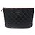 Chanel Clutch Classico Medio in Pelle Nera Caviar Argento Nero