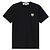 Comme Des Garcons Kurzarm-T-Shirt mit goldenem Herz-Patch Schwarz - Ansicht 3