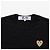 Comme Des Garcons Kurzarm-T-Shirt mit goldenem Herz-Patch Schwarz - Ansicht 6