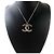 Chanel Collana Pendente CC in Cristallo Nero - vista 2