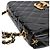 Chanel Borsa a spalla in vernice nera con trapuntatura e catena Nero - vista 8