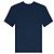 Céline Camiseta Trionf em malha de algodão canelado azul marinho e off white - vista 2
