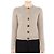 Tory Burch Damen Wollcardigan Beige Weiß