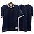 Thom Browne Camiseta Ringer con Abertura Lateral Azul Marino