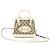 Gucci Borsa mini in pelle bianca GG Supreme con manico a cavallo Marrone