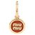 Miu Miu Emaille-Metallohrringe Orange - Ansicht 8