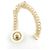 Chanel Spilla con catena a monete CC Multicolore
