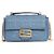 Fendi Borsa midi in pelle Napa con catena Baguette Blu - vista 4