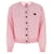 Kenzo Wollcardigan mit floralem Patch Rot