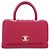 Chanel Borsa Tote in Tessuto Coco Handle Borsa a Spalla Rosso