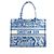 Book Tote Dior Toile de Jouy Einkaufstasche Blau