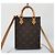 Louis Vuitton Borsa Tote Crossbody Petit Sac Plat Monogram Marrone - vista 2