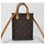 Louis Vuitton Borsa Tote Crossbody Petit Sac Plat Monogram Marrone - vista 4