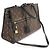 Louis Vuitton Papillon MM en lona monograma negra Castaño - vista 3