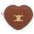 Céline Fermaglio per capelli a forma di cuore in pelle di vitello e ottone