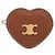 Céline Fermaglio per capelli a forma di cuore in pelle di vitello e ottone - vista 4