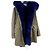 Philipp Plein Faux Fur Trimmed Skull Parka Jacket
