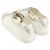Chanel Sneakers da donna in pelle di vitello argentata con logo CC in gomma bianca - vista 5