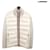 Moncler Gestrickte gesteppte Jacke mit Reißverschluss Weiß