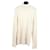 Balmain Rollkragenpullover mit Zopfmuster Weiß  - Ansicht 1