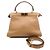 Fendi Borsa a spalla Peekaboo See Medium in pelle marrone