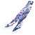 Hermès Foulard in seta Twilly Bonbon Rosa Blu Splash Park - vista 3