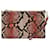 Prada Clutch aus Python-Schlangenleder Rot  - Ansicht 1