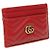 Gucci Roter GG Marmont Kartenhalter aus gestepptem Chevron-Leder - Ansicht 4