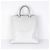 Tote Prada Borsa a spalla con logo a rilievo a forma di triangolo Argento - vista 3