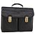 Bolso de negocios de cuero negro y dorado VERSACE Auth bs33703