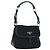 Borsa a mano PRADA in nylon nero argento BR2120 Auth am11021V