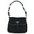 Borsa a mano PRADA in nylon nero argento BR2120 Auth am11021V - vista 13