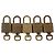 LOUIS VUITTON Set di 5 Lucchetti in Metallo Dorato LV Auth 167101 D'oro - vista 3