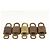 LOUIS VUITTON Set di 5 Lucchetti in Metallo Dorato LV Auth 167101 D'oro - vista 5