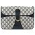 GUCCI GG Supreme Clutch Bag PVC Blu Navy Oro 904 02 025 Auth ep13862 D'oro - vista 13