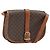 Céline Borsa a Spalla in Tela Macadam CELINE PVC Marrone Oro Auth bs33903 D'oro