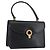 Sac à main en cuir noir et or Auth ARZ052 de GUCCI Doré