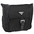 PRADA Schultertasche Nylon Schwarz Silber Authentisch fm5260