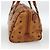 MCM Vicetos Logogram Borsa a Mano in PVC Pelle Marrone Oro Auth BSZ179 D'oro - vista 4