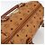 MCM Vicetos Logogram Borsa a Mano in PVC Pelle Marrone Oro Auth BSZ179 D'oro - vista 5