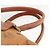 MCM Vicetos Logogram Borsa a Mano in PVC Pelle Marrone Oro Auth BSZ179 D'oro - vista 7